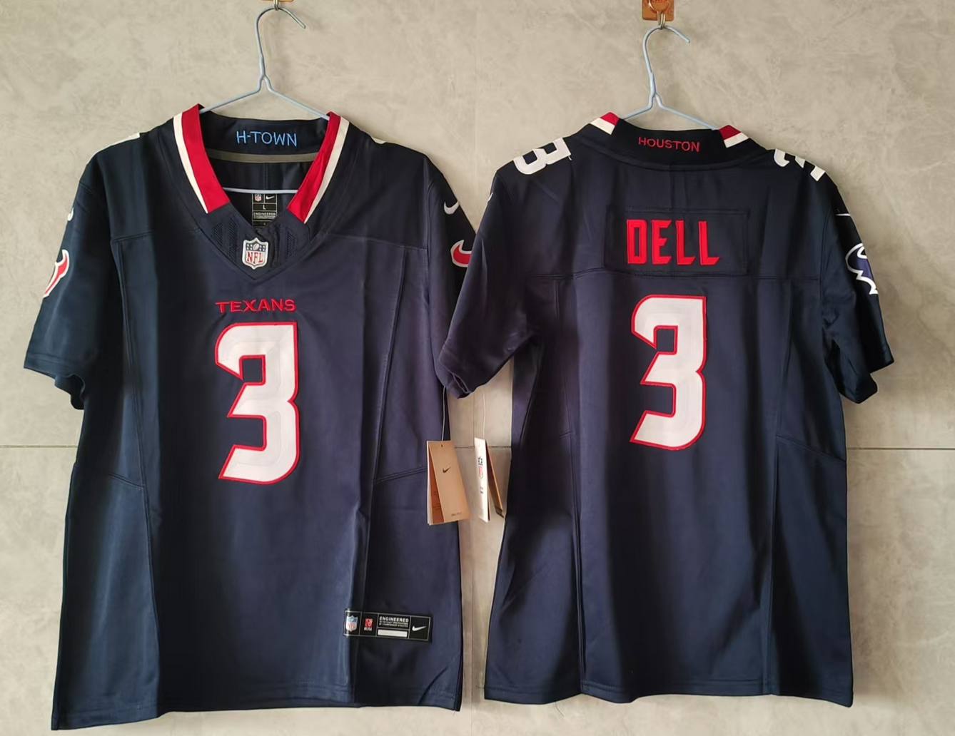 Youth Houston Texans #3 Tank Dell Navy F.U.S.E Vapor Stitched Football Jersey